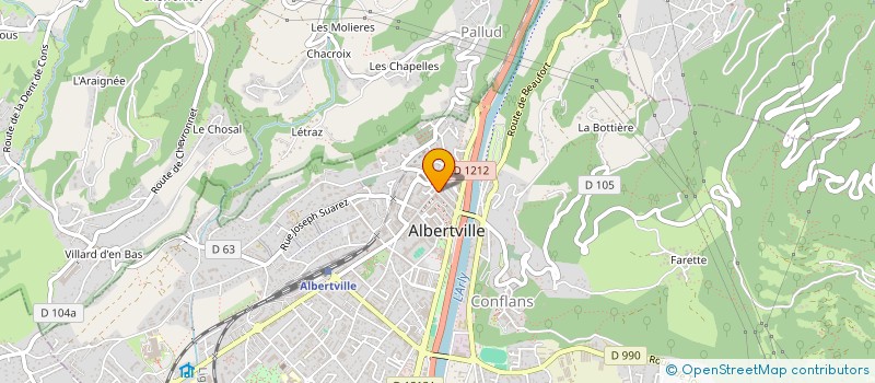 localisation de l'entreprise ALIZE BEAUTE à ALBERTVILLE
