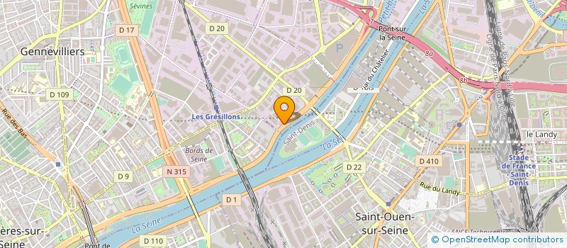 localisation de l'entreprise ALIZE CLIM à GENNEVILLIERS