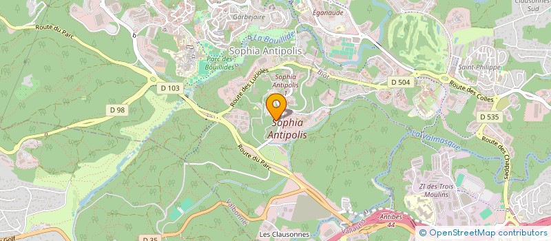 localisation de l'entreprise ALIZE PARTNERS  VALBONNE