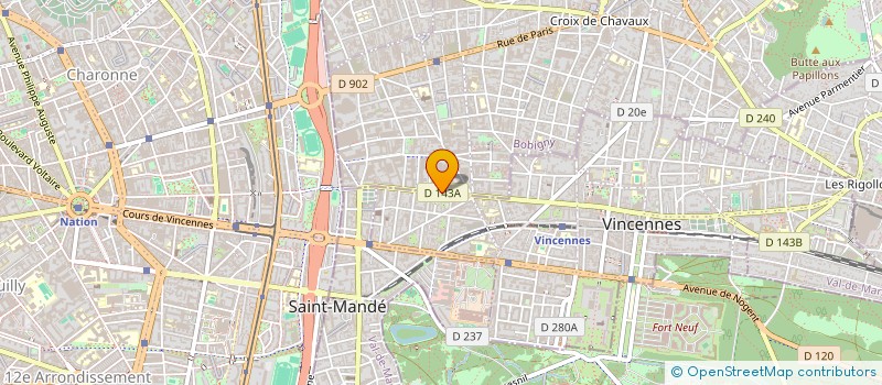 localisation de l'entreprise ALIZEE à MONTREUIL