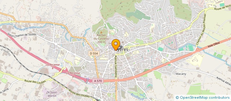 localisation de l'entreprise ALIZEE B OPTIQUE à HYERES