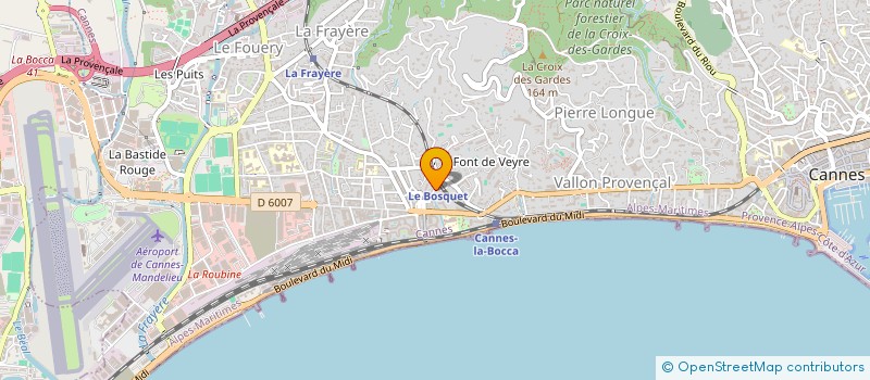 localisation de l'entreprise ALIZEE BATIMENT à CANNES