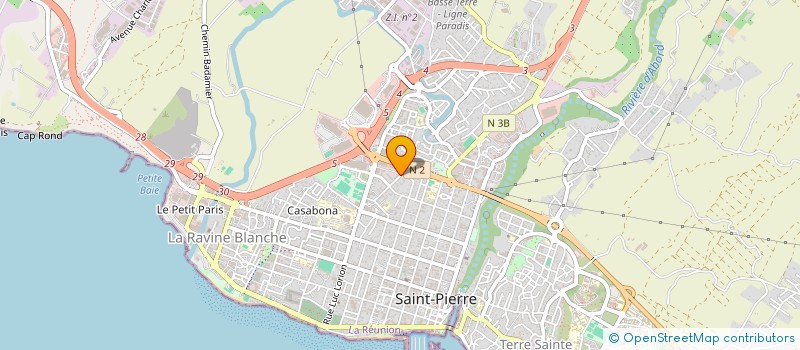 localisation de l'entreprise ALIZEES FORMATION à SAINT-PIERRE