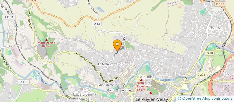 localisation de l'entreprise ALIZES  POLIGNAC