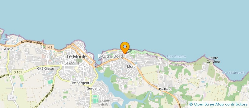 localisation de l'entreprise ALIZES AGENCE à LE MOULE