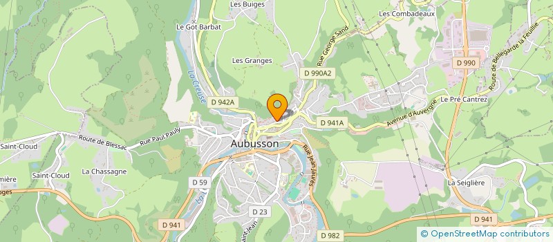 localisation de l'entreprise ALJAZIA à AUBUSSON