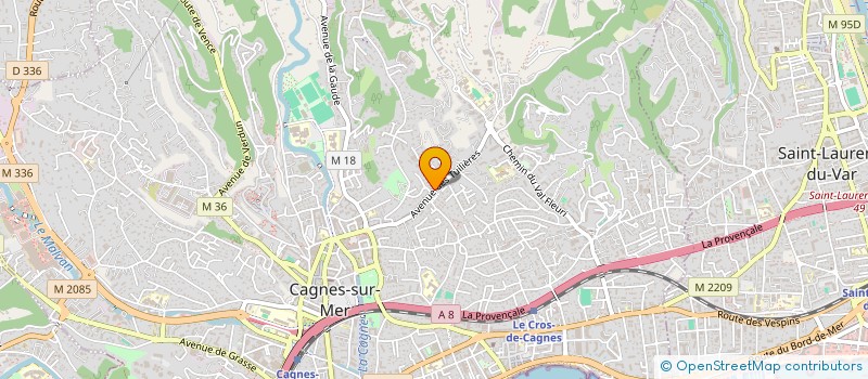 localisation de l'entreprise ALJIM à CAGNES-SUR-MER