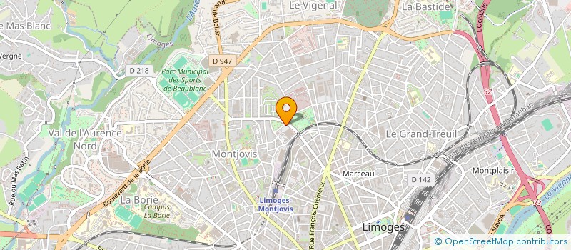 localisation de l'entreprise ALJOAN à LIMOGES