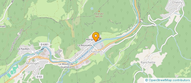 localisation de l'entreprise ALJORAK à CHASSAL-MOLINGES