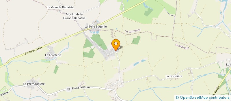 localisation de l'entreprise ALJORO à GROSBREUIL