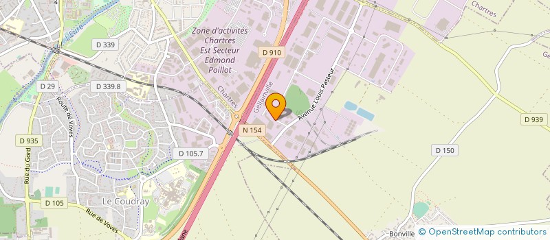 localisation de l'entreprise ALKALOG à GELLAINVILLE