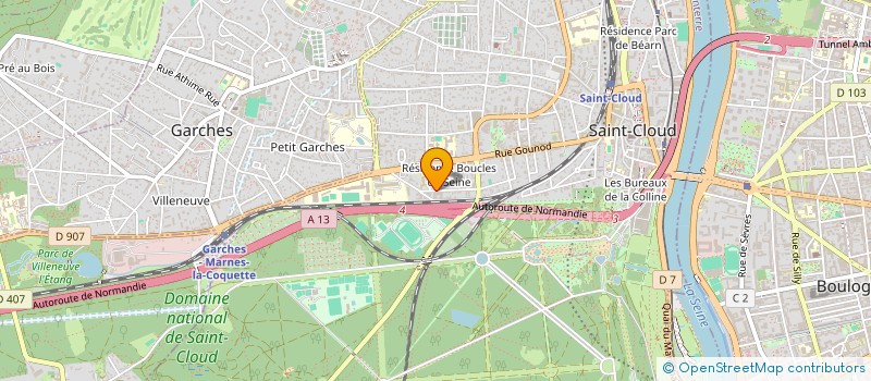 localisation de l'entreprise ALKEN IMMOBILIER à SAINT-CLOUD