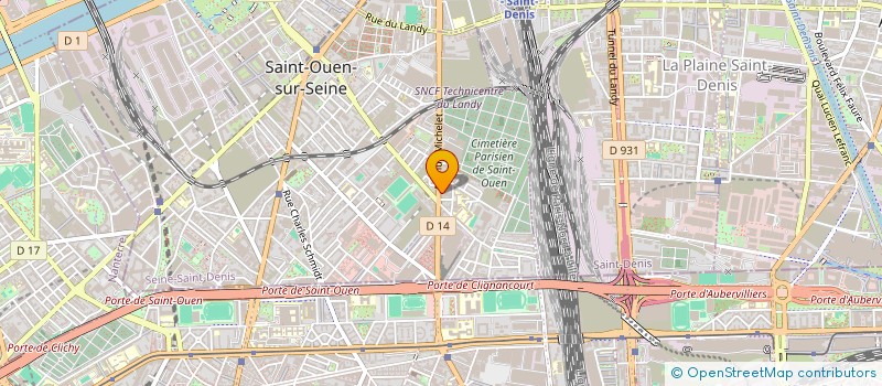 localisation de l'entreprise ALL BADGES ET ID PRODUCTIONS à SAINT-OUEN-SUR-SEINE