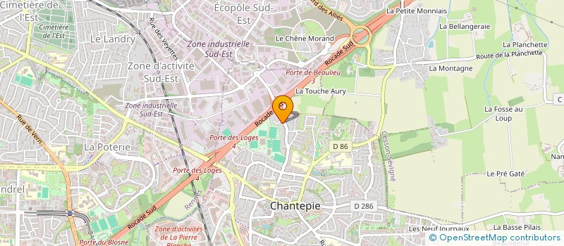 localisation de l'entreprise ALL DIGIT à CHANTEPIE