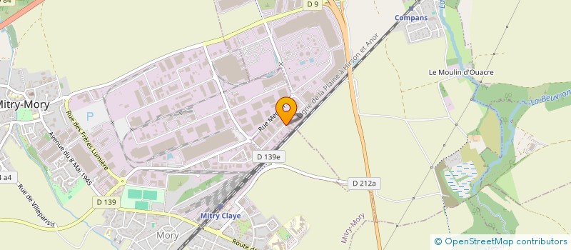 localisation de l'entreprise ALL IN GLASS  MITRY MORY