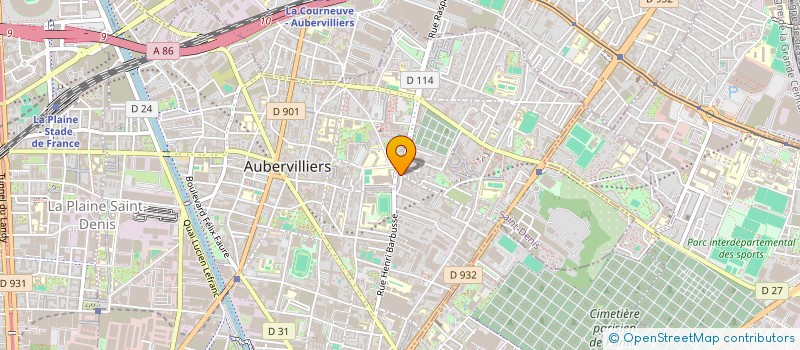 localisation de l'entreprise ALL IN ONE ENTREPRISE à AUBERVILLIERS