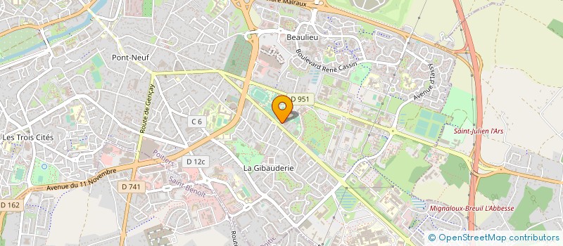 localisation de l'entreprise ALL PEINTURES à POITIERS
