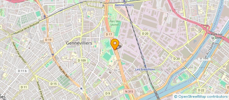localisation de l'entreprise ALL PRINT à GENNEVILLIERS