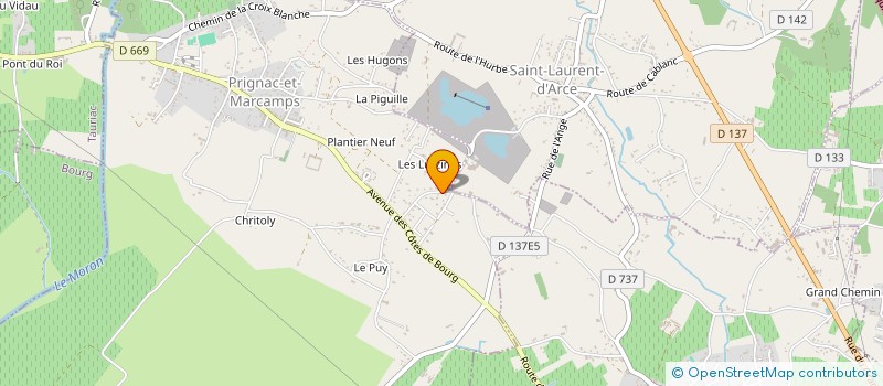 localisation de l'entreprise ALL PROJECTS 33 à PRIGNAC-ET-MARCAMPS