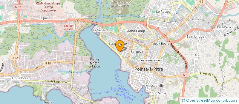 localisation de l'entreprise ALL PURPOSE à POINTE-A-PITRE