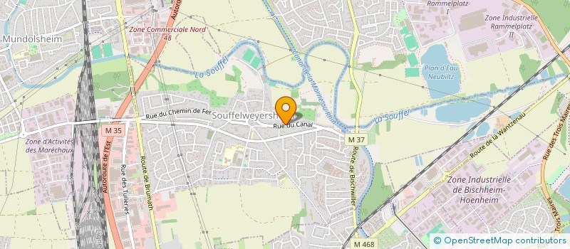 localisation de l'entreprise ALL RIDE  SOUFFELWEYERSHEIM