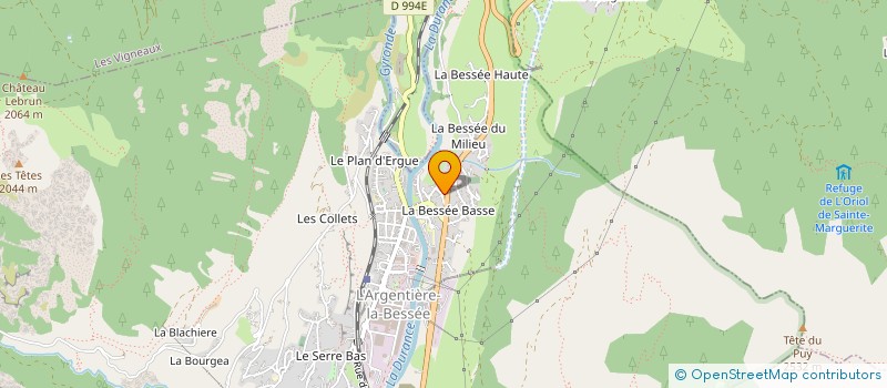 localisation de l'entreprise ALL-SERVICES-NET à L'ARGENTIERE-LA-BESSEE