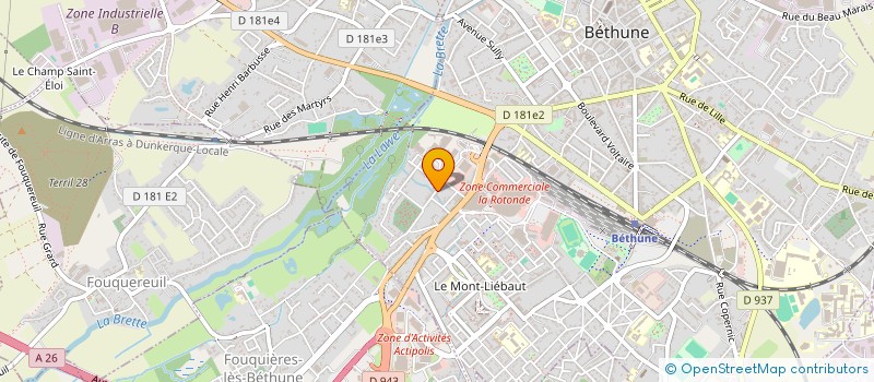 localisation de l'entreprise ALL SPORT à BETHUNE