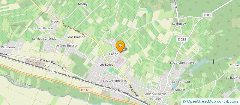 localisation de l'entreprise ALL STAR GAME BASKET 37  SAINT-MARTIN-LE-BEAU