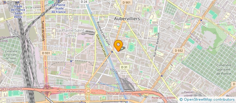 localisation de l'entreprise ALL THERM à AUBERVILLIERS