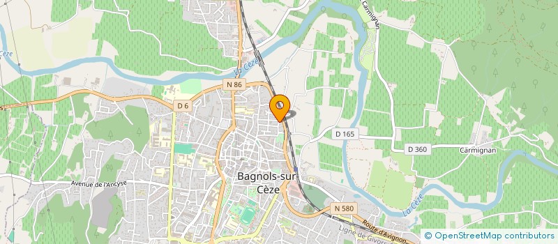 localisation de l'entreprise ALLA GIOVENTU  BAGNOLS-SUR-CEZE