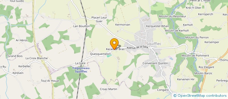 localisation de l'entreprise ALLAIN BRIEUC  SQUIFFIEC