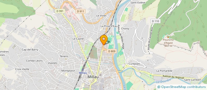 localisation de l'entreprise ALLAIN PUECH à MILLAU
