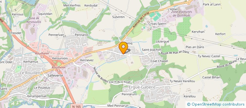 localisation de l'entreprise ALLANCON-VANHILLE  ERGUE-GABERIC