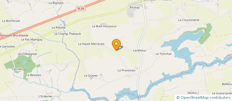 localisation de l'entreprise ALLANO BREIZH COUVERTURE  TREFFENDEL