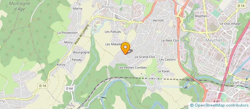 localisation de l'entreprise ALLARD ELEC' à POISY