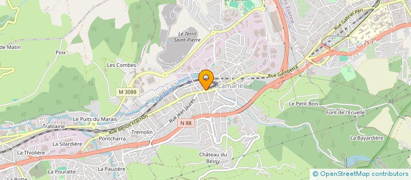 localisation de l'entreprise ALLARME ELEC CLIMATISATION INFORMAT  LA RICAMARIE