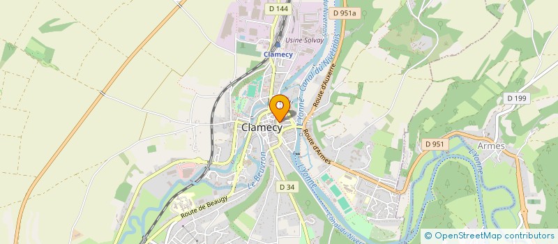 localisation de l'entreprise ALLAS à CLAMECY