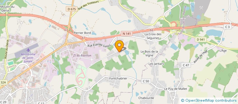 localisation de l'entreprise ALLAU PLATRE &CO à SAINT-JUNIEN