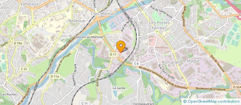 localisation de l'entreprise ALLCEE à LIMOGES