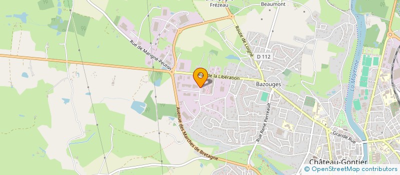 localisation de l'entreprise ALLEARD BATIMENT à CHATEAU-GONTIER-SUR-MAYENNE