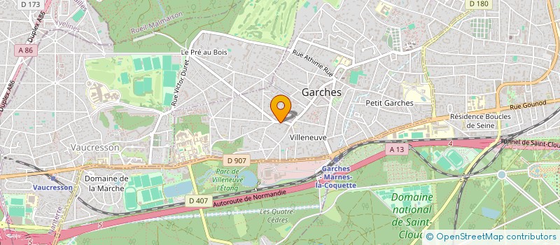 localisation de l'entreprise ALLEE DE LA FORET à GARCHES