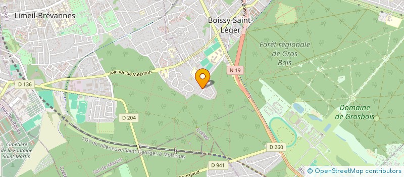 localisation de l'entreprise ALLEE DU CEDRE à LIMEIL-BREVANNES