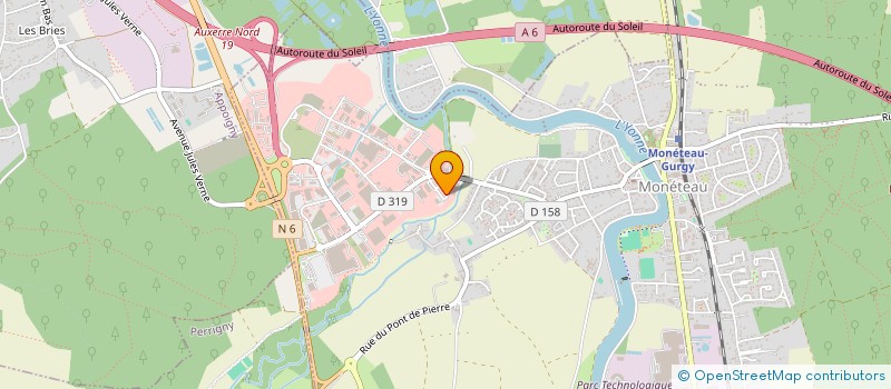 localisation de l'entreprise ALLEES DE L'YONNE à MONETEAU