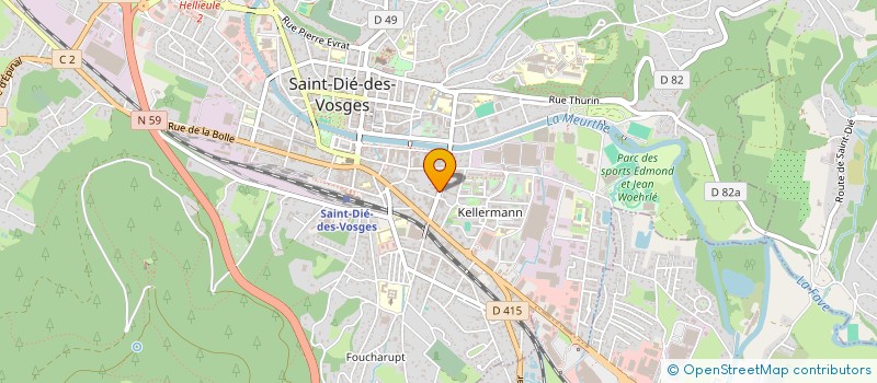 localisation de l'entreprise ALLEGRA à SAINT DIE DES VOSGES