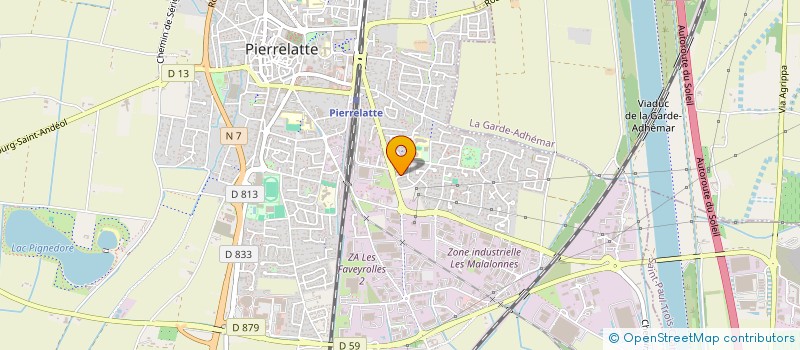 localisation de l'entreprise ALLEGRE FRERES CHAUDRONNERIE  PIERRELATTE