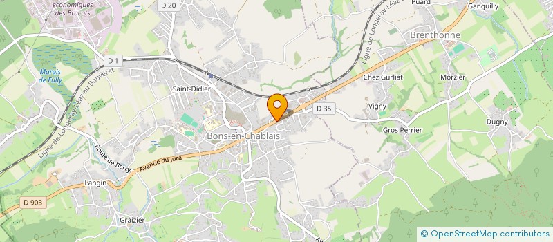 localisation de l'entreprise ALLEGRIA ENSEMBLE VOCAL MIXTE à BONS-EN-CHABLAIS