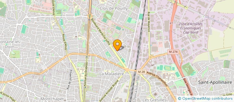 localisation de l'entreprise ALLEGRO ACOUSTIQUE à DIJON