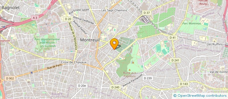 localisation de l'entreprise ALLENDE 117 à MONTREUIL