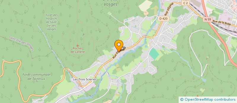 localisation de l'entreprise ALLFA à SAINT-DIE-DES-VOSGES