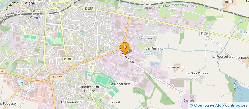 localisation de l'entreprise ALLFLEX EUROPE à VITRE